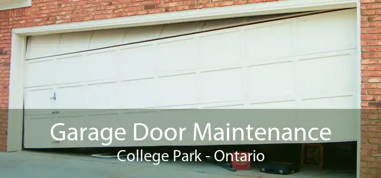 Garage Door Maintenance College Park - Ontario